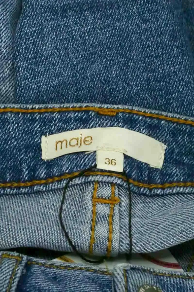 Jean droit Maje Bleu en Coton