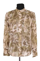 Chemise Zimmermann Kaki en Lin, taille XS - Seconde Main