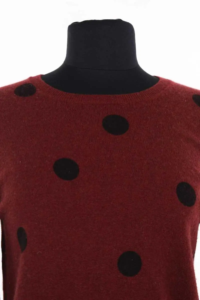 Pull Sézane Bordeaux en Cachemire
