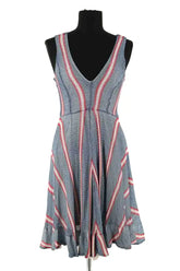Robe Sandro Bleu en Synthétique, taille S - Seconde Main