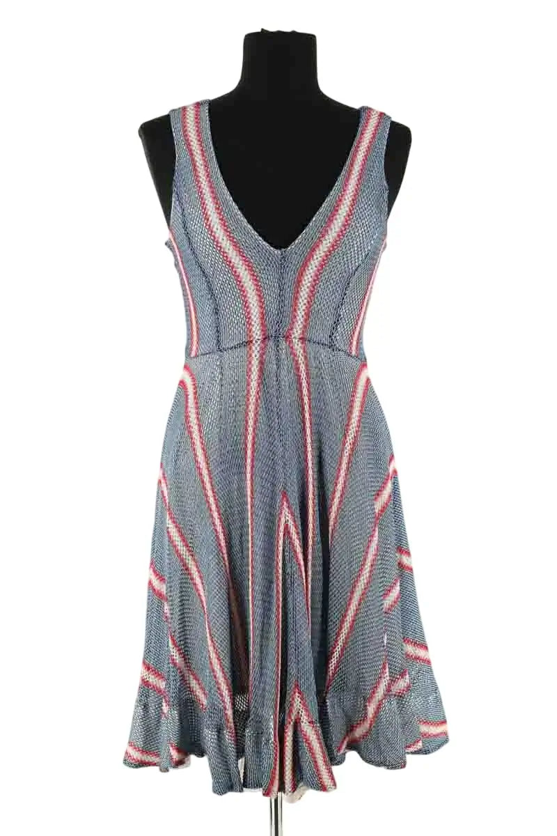 Robe Sandro Bleu en Synthétique, taille S - Seconde Main