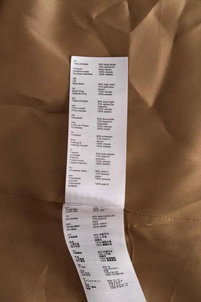 Manteau Claudie Pierlot Camel en Laine