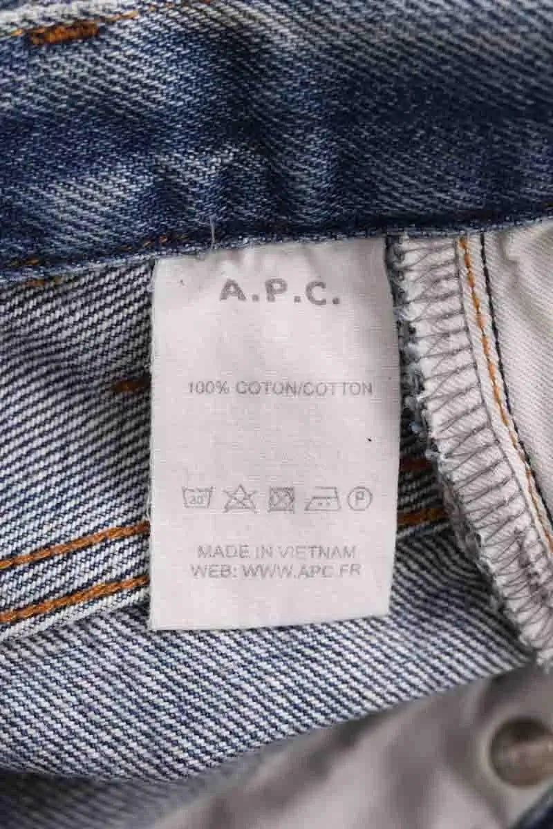 Jean droit APC Bleu en Coton