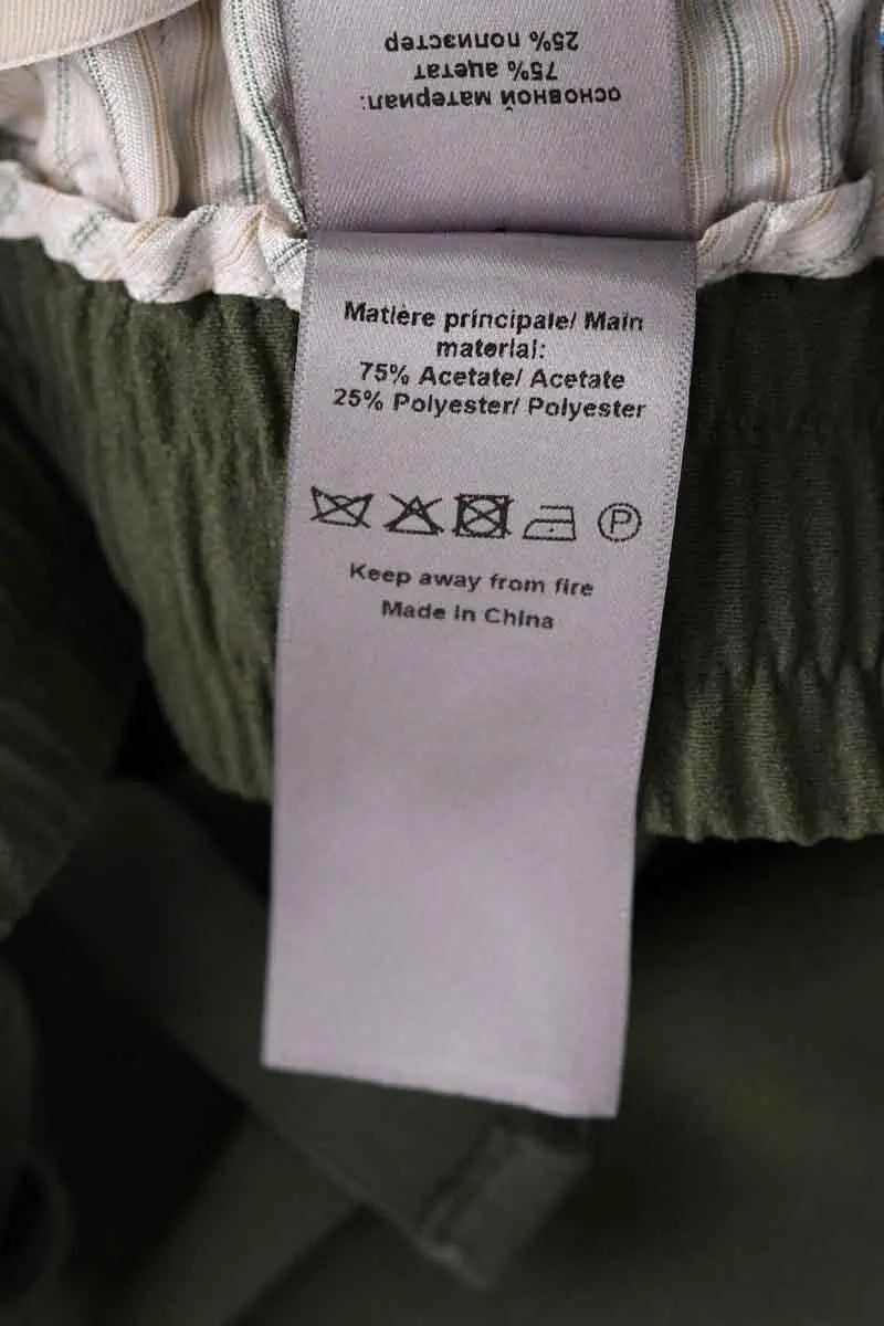 Pantalon droit Zadig & Voltaire Kaki en Synthétique