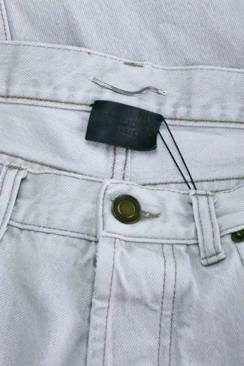 Jean droit Saint Laurent Gris en Coton