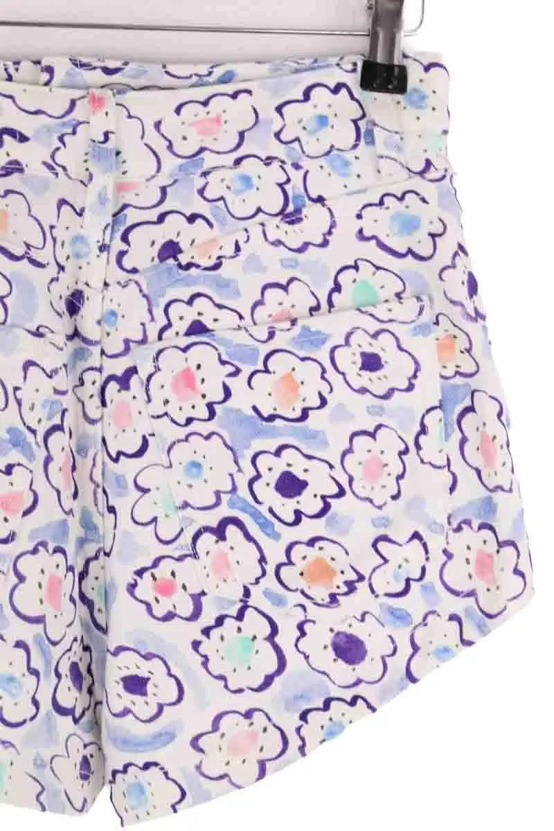 Mini short Alessandra Rich Bleu en Coton