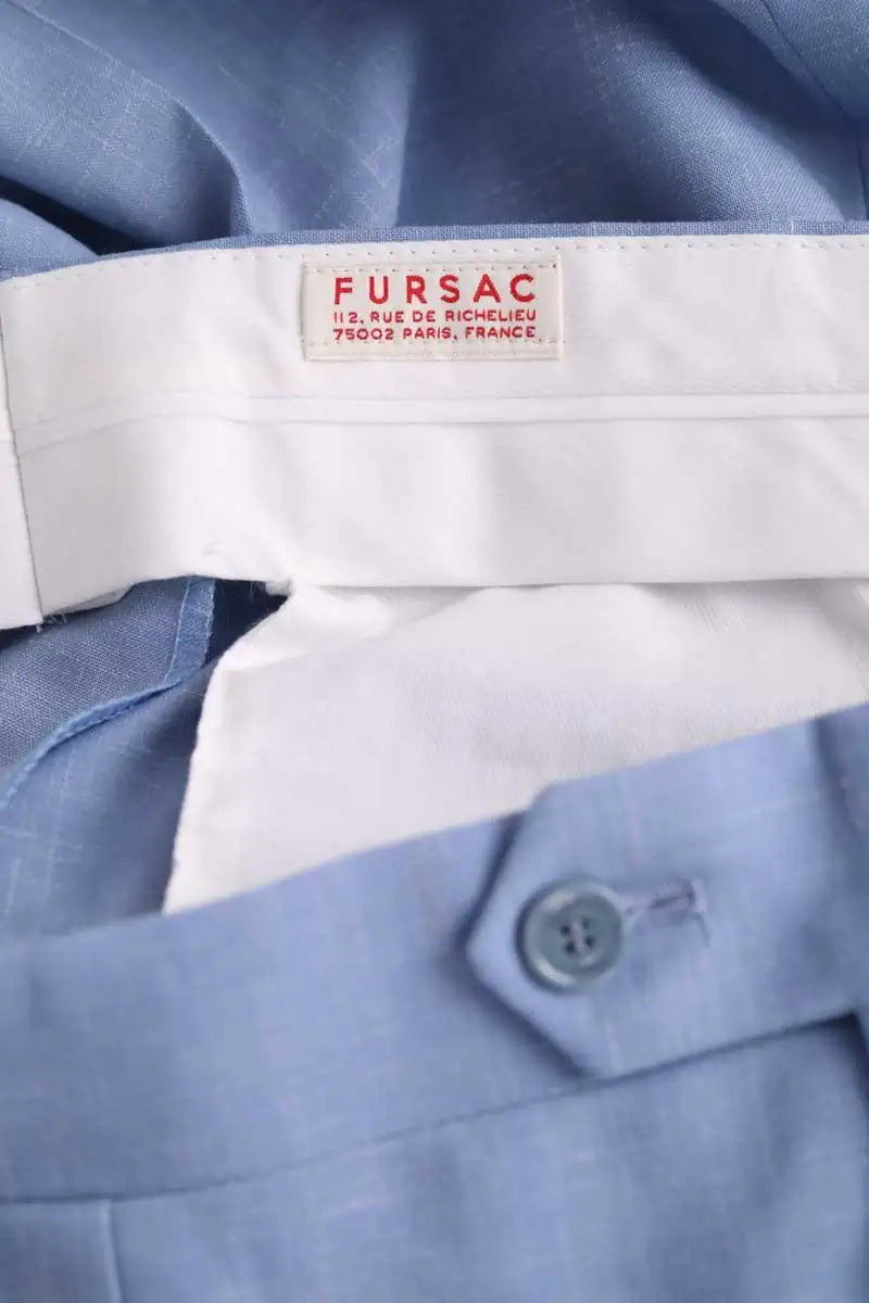 Pantalon droit Fursac Bleu en Laine