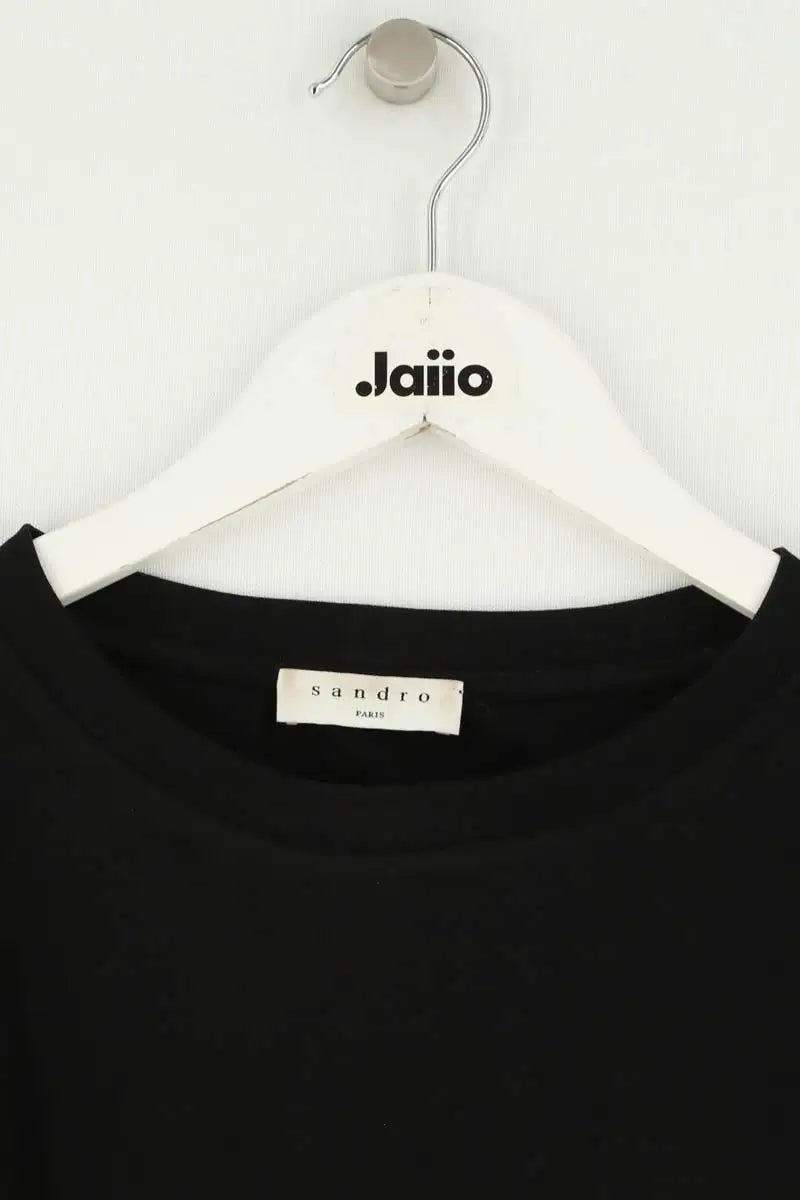 T-shirt Sandro Noir en Cachemire