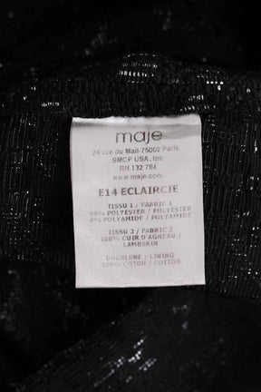 Robe Maje Noir en Synthétique