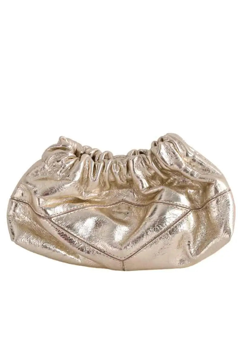 Pochette Ba&Sh Doré en Cuir