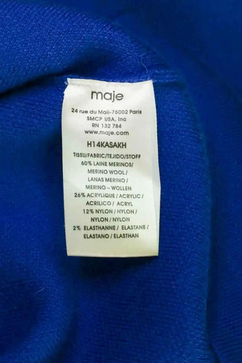 Pull Maje Bleu en Laine