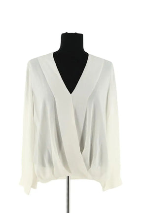 Blouse Claudie Pierlot Blanc en Synthétique, taille M - Seconde Main
