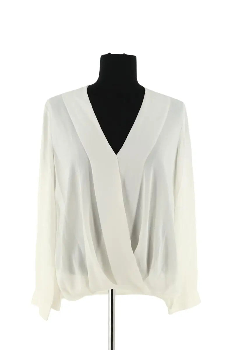 Blouse Claudie Pierlot Blanc en Synthétique, taille M - Seconde Main