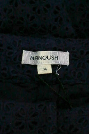 Pantalon droit Manoush Bleu en Coton