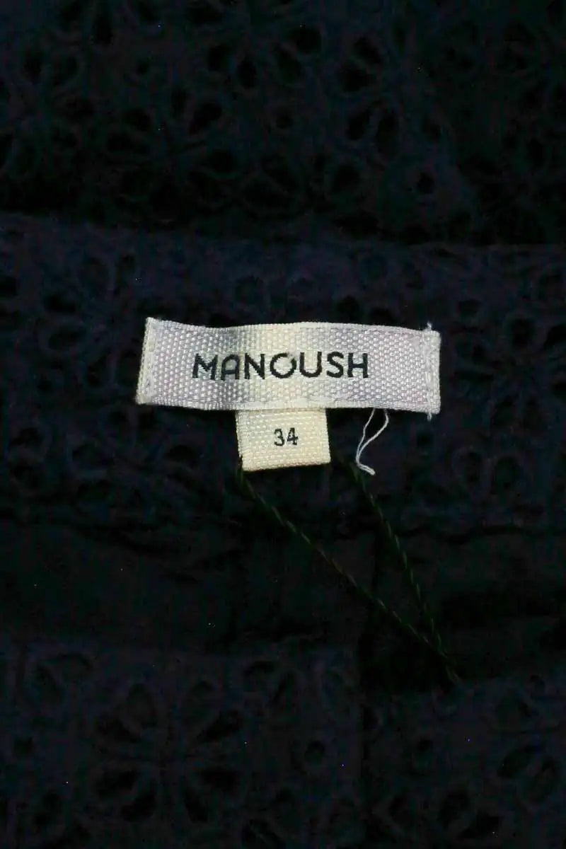 Pantalon droit Manoush Bleu en Coton