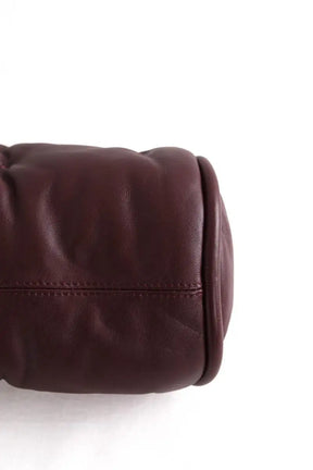 Sac à bandoulière Anya Hindmarch Chubby Barrel Bordeaux en Cuir
