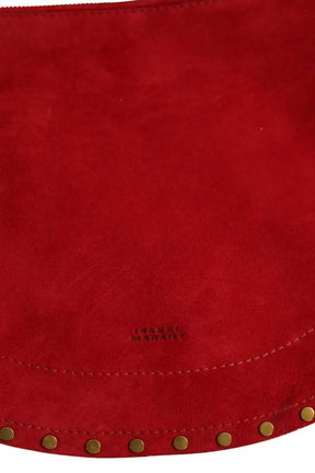 Sac à bandoulière Isabel Marant Oskan soft zip Rouge en Daim