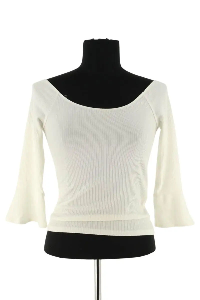 T-shirt Reformation Blanc en Viscose, taille S - Seconde Main