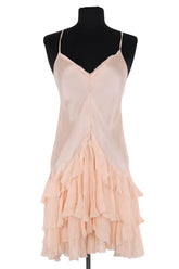 Robe Maje Nefertiti Beige en Soie, taille S - Seconde Main