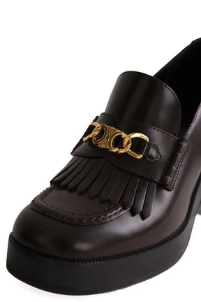Mocassins Celine Marron en Cuir