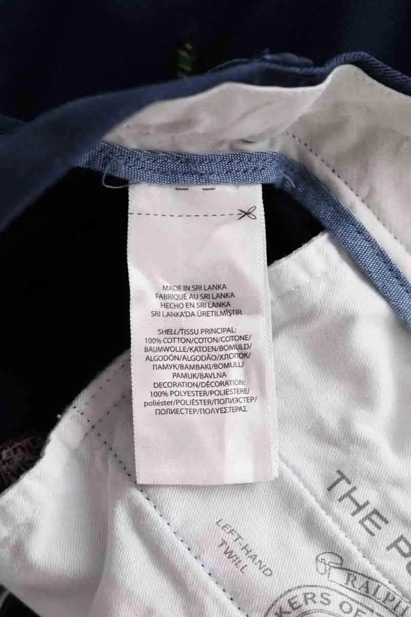 Pantalon droit Ralph Lauren Bleu en Coton