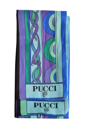 Twill Emilio Pucci Bleu en Soie - Seconde Main