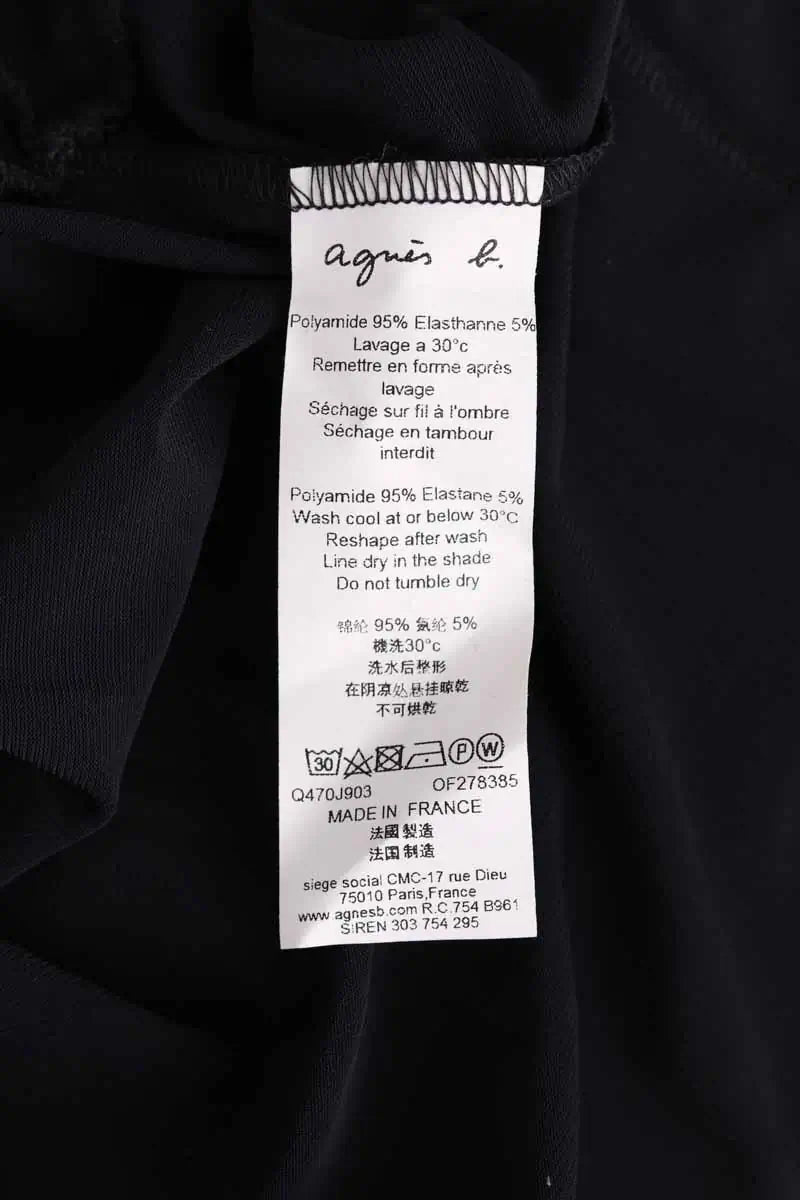 Robe Agnès B. Noir en Synthétique