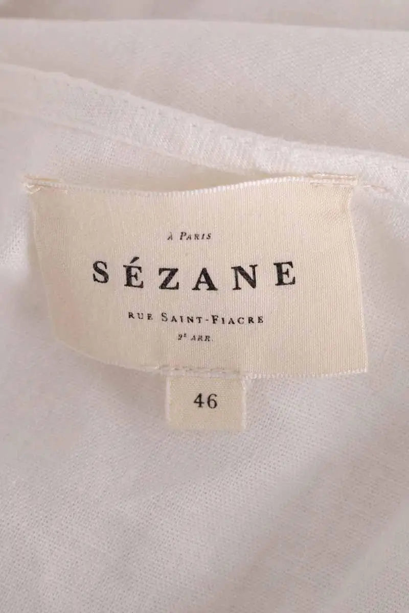 Blouse Sézane Blanc en Coton