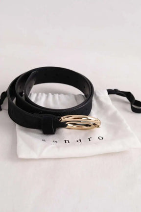 Ceinture en cuir Sandro Noir en Daim