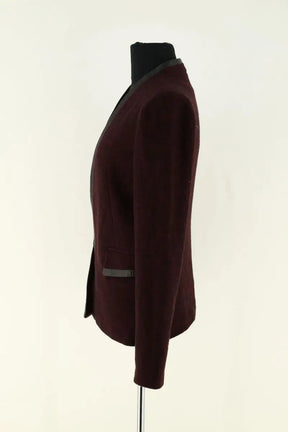 Blazer Maje Bordeaux en Laine
