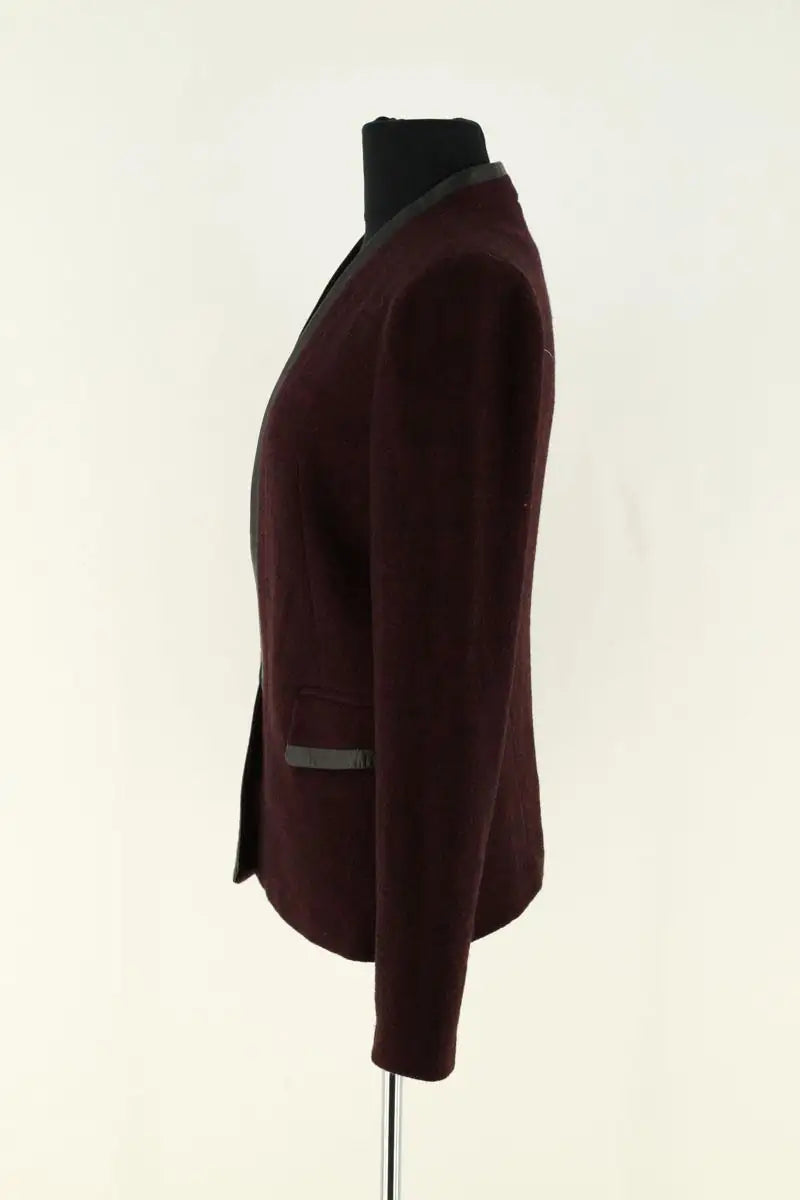 Blazer Maje Bordeaux en Laine