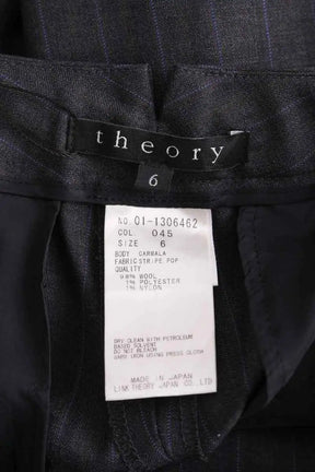 Pantalon droit Theory Anthracite en Laine