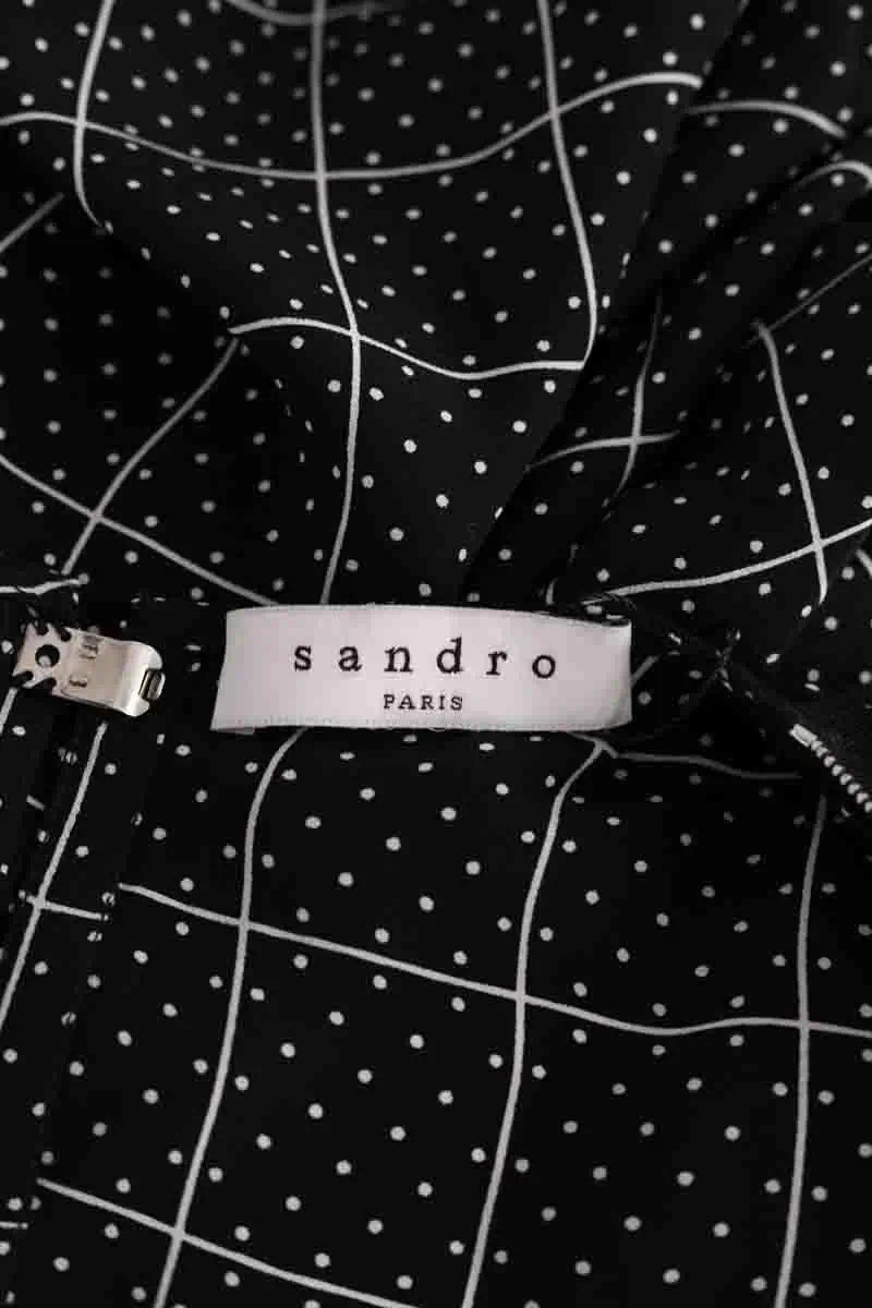 Blouse Sandro Noir en Soie