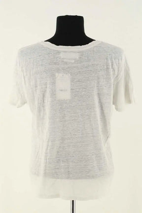 T-shirt Notshy Blanc en Lin