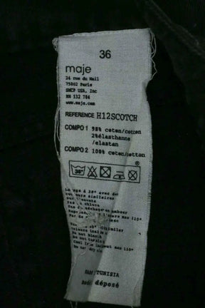 Jean slim Maje Anthracite en Coton