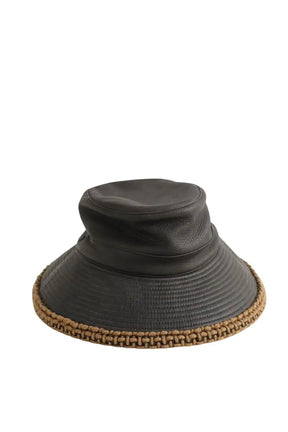 Panama Hermès Marron en Cuir, taille XS - Seconde Main