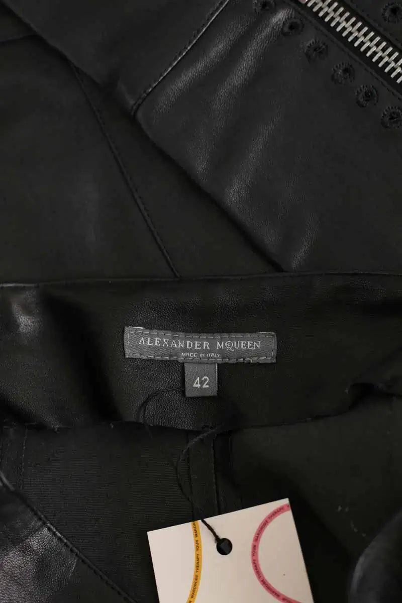 Pantalon Alexander McQueen Noir en Cuir