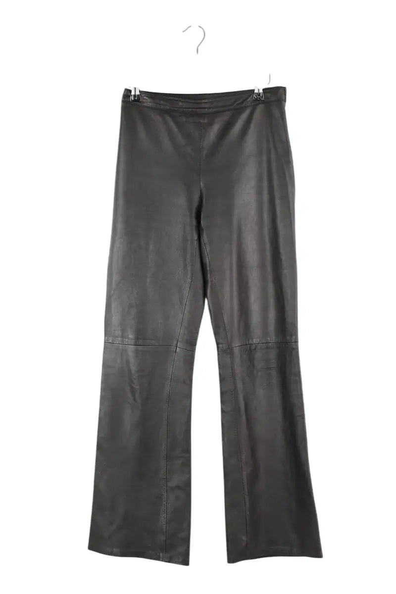 Pantalon Apostrophe Noir en Cuir, taille S - Seconde Main