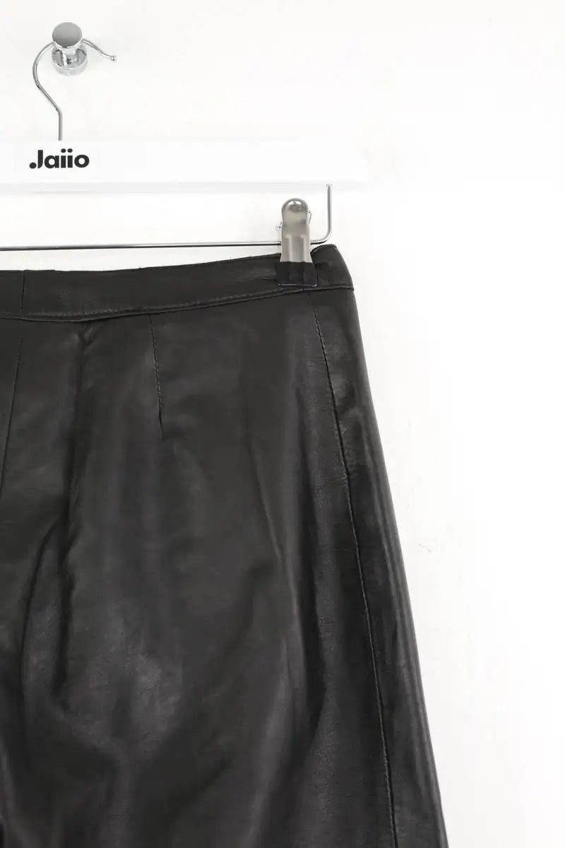 Pantalon Apostrophe Noir en Cuir