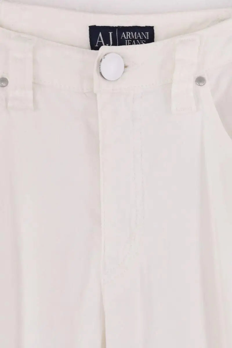 Pantalon Armani Jeans Blanc en Lin