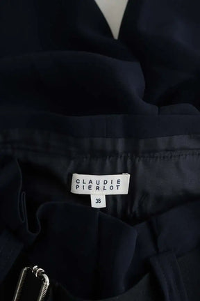 Pantalon Carot Claudie Pierlot Marine en Synthétique