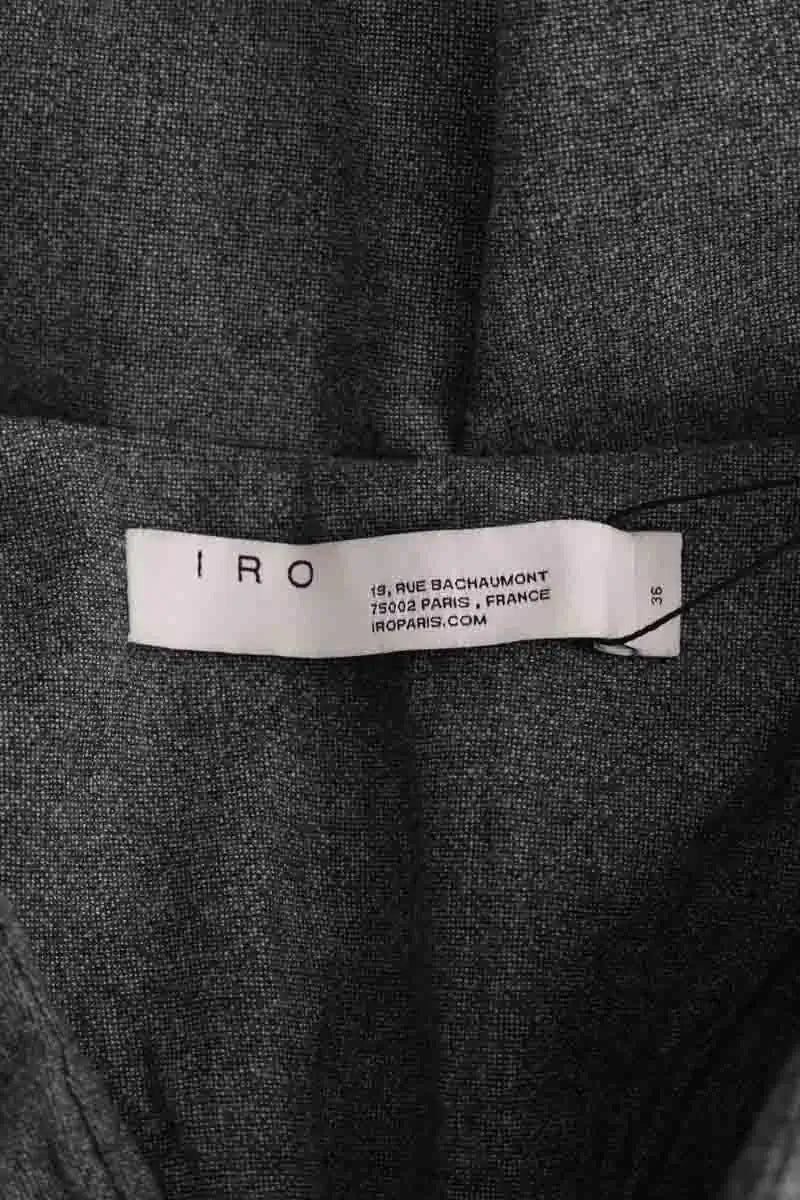 Pantalon Carot Iro Gris en Laine
