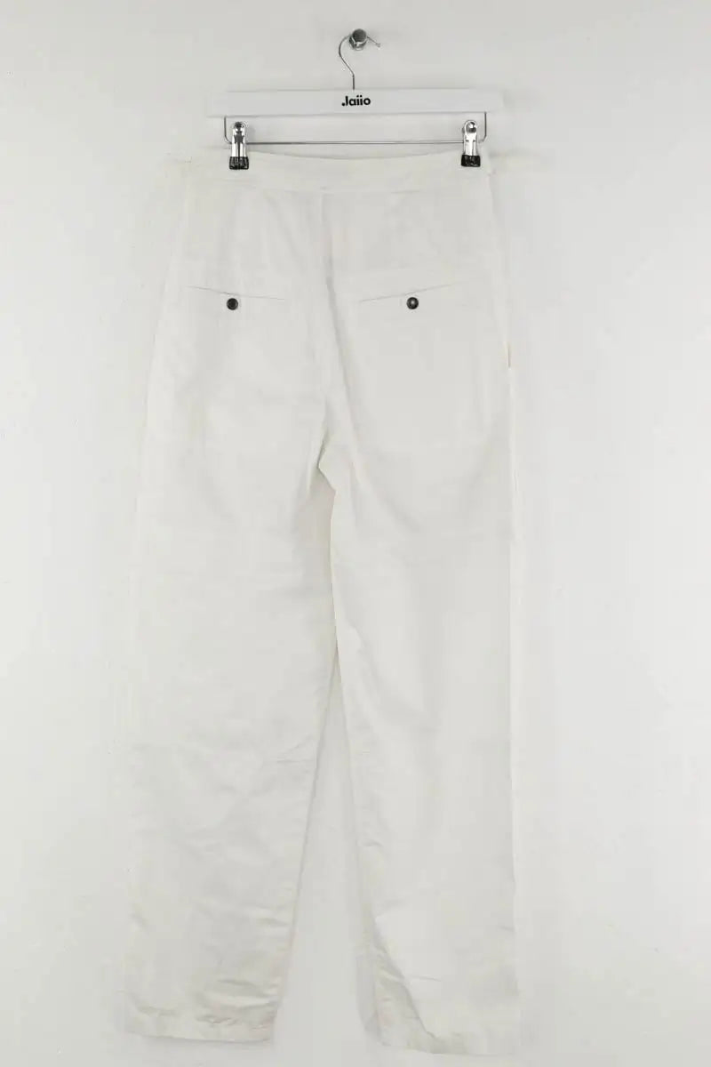 Pantalon Carot Isabel Marant Blanc en Coton