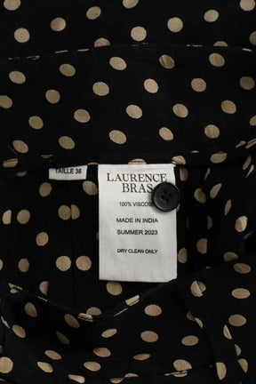 Pantalon Carot Laurence Bras Noir en Viscose