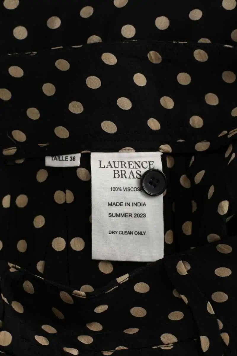Pantalon Carot Laurence Bras Noir en Viscose