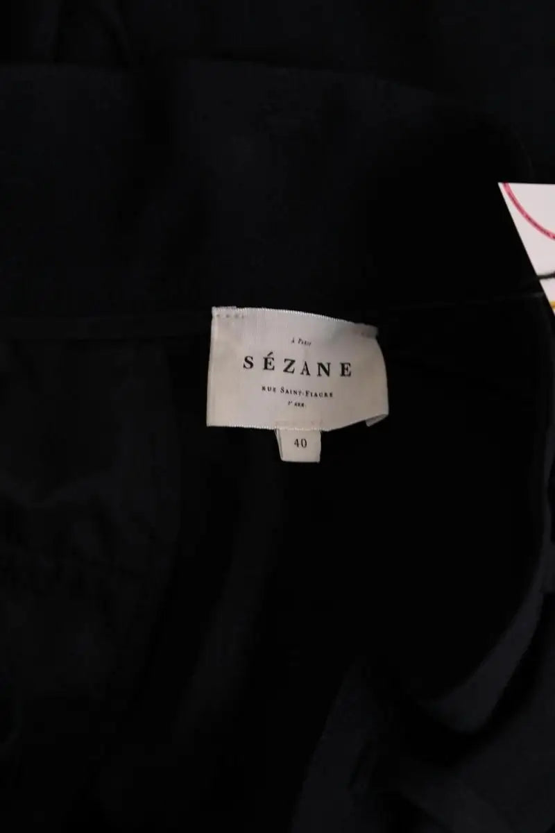 Pantalon Carot Sézane Noir en Coton