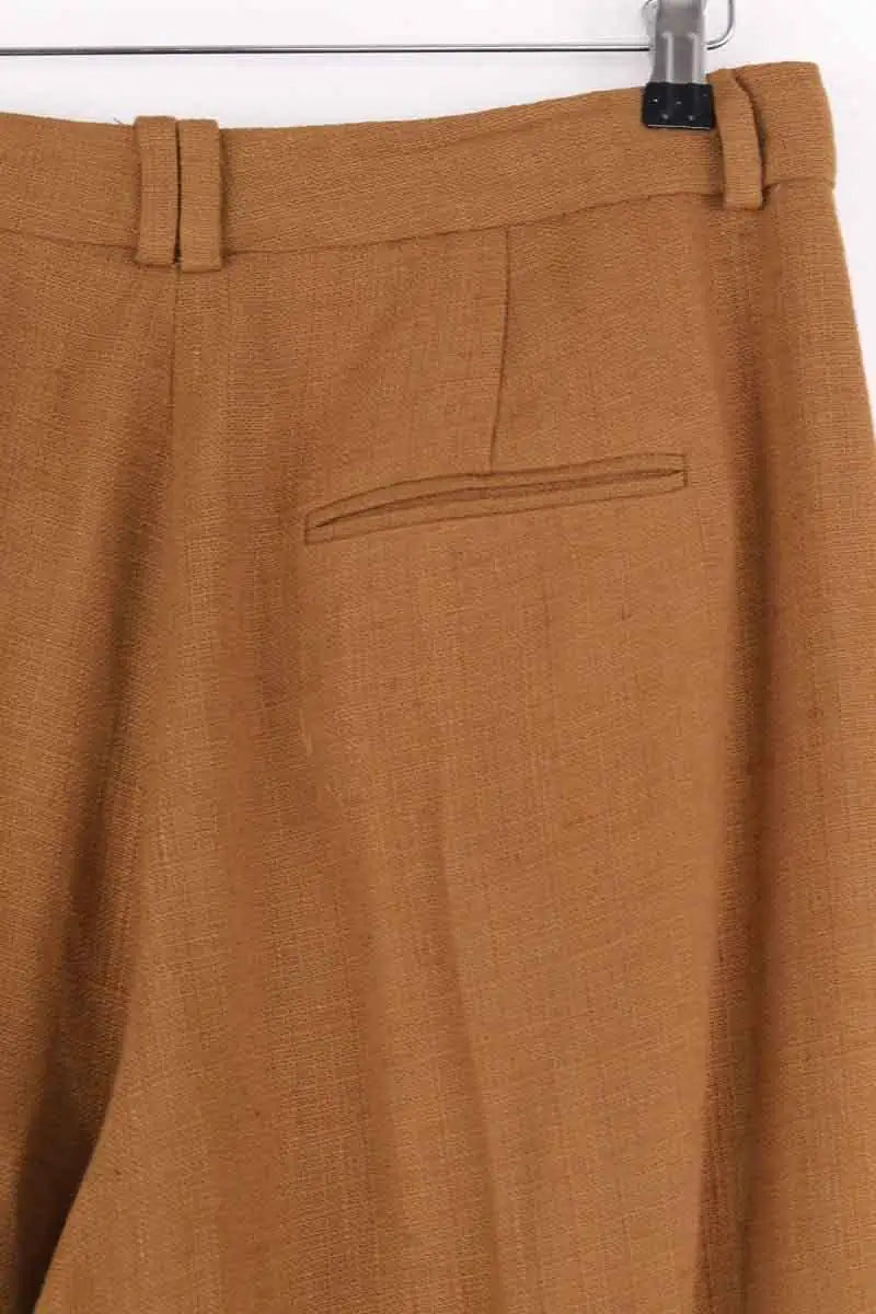 Pantalon Claudie Pierlot Marron en Viscose