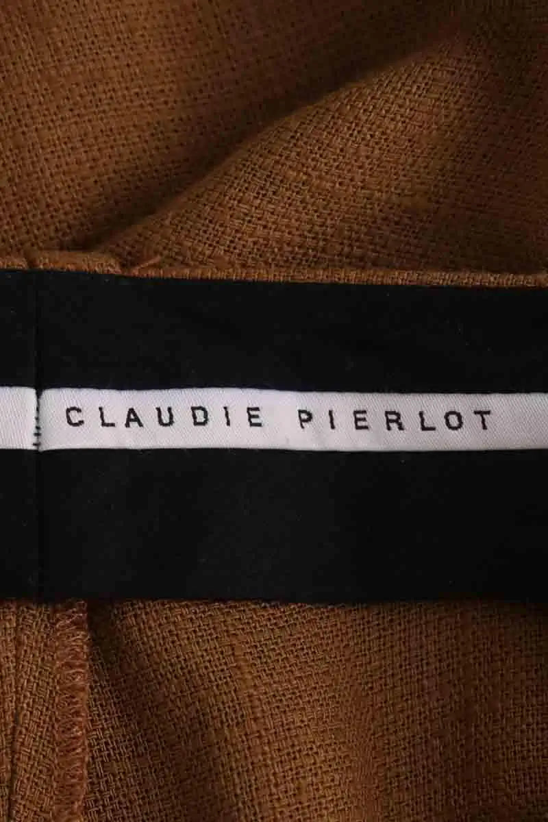 Pantalon Claudie Pierlot Marron en Viscose
