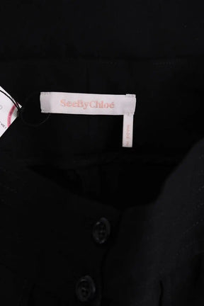 Pantalon court See By Chloé Noir en Synthétique