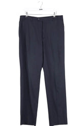 Pantalon de costume Emporio Armani Marine en Laine, taille L - Seconde Main